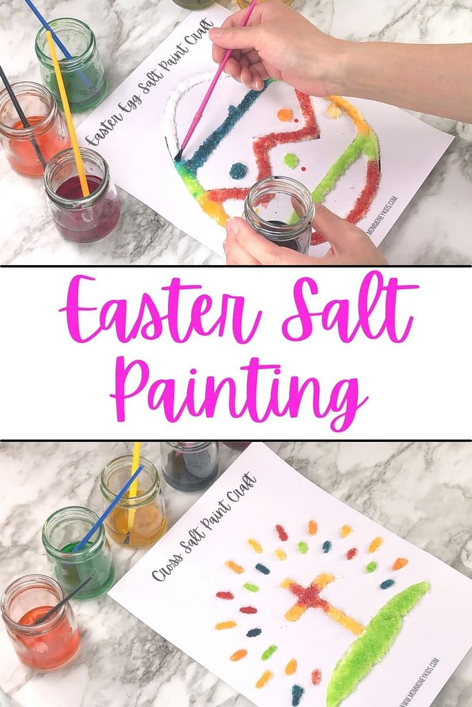 Easter Salt Painting Process Art Printable Bundle Mom Money Kids