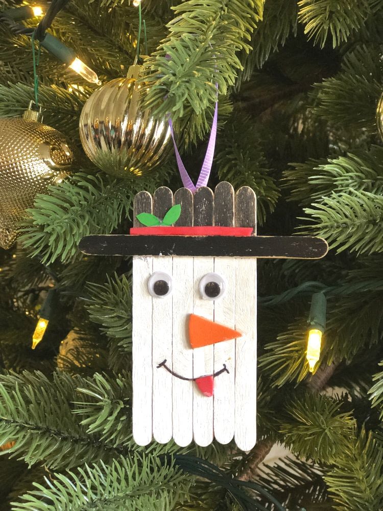 Winter Popsicle Stick Snowman DIY Toddler Craft - Mom Money Kids