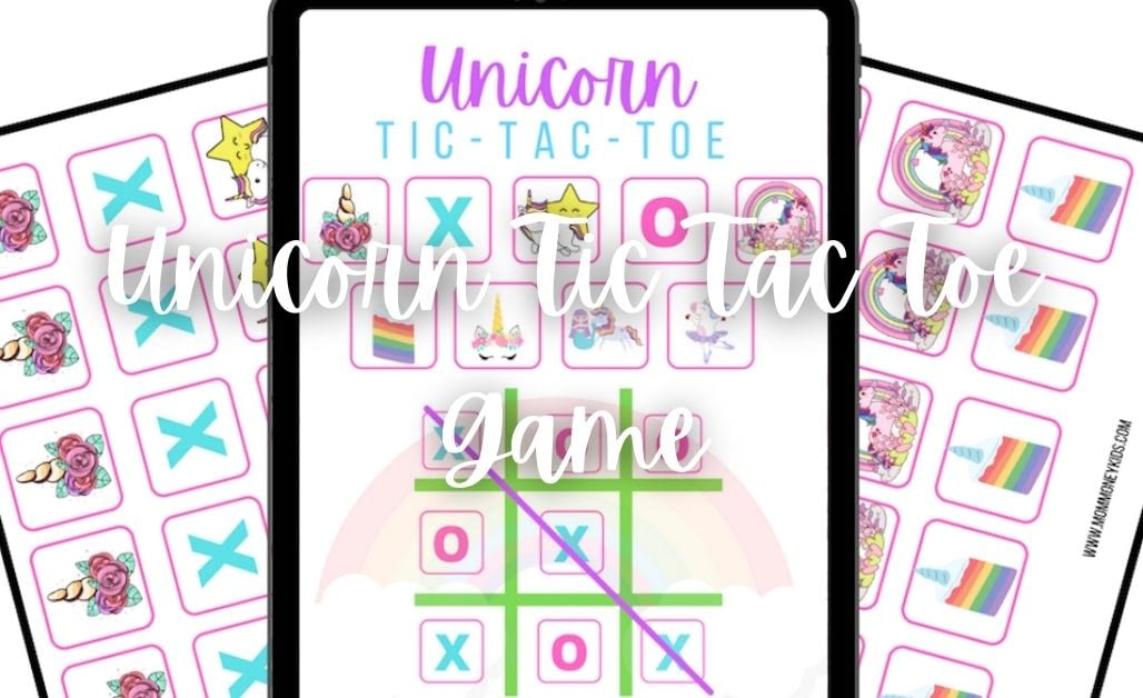 national unicorn day tic tac toe free printable mom money kids