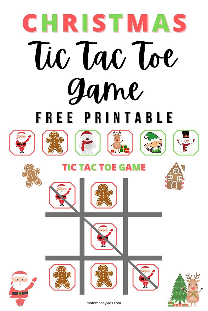 Christmas Tic Tac Toe Game Free Printable Download Mom Money Kids