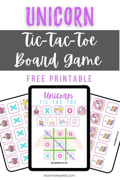 national unicorn day tic tac toe free printable mom money kids